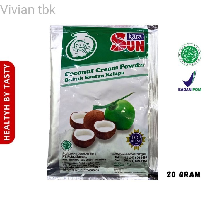 

vv Sun Kara Santan Kelapa Krucut Kerucut 65ml Cream 20gr Santan Bubuk - Bubuk 20gr