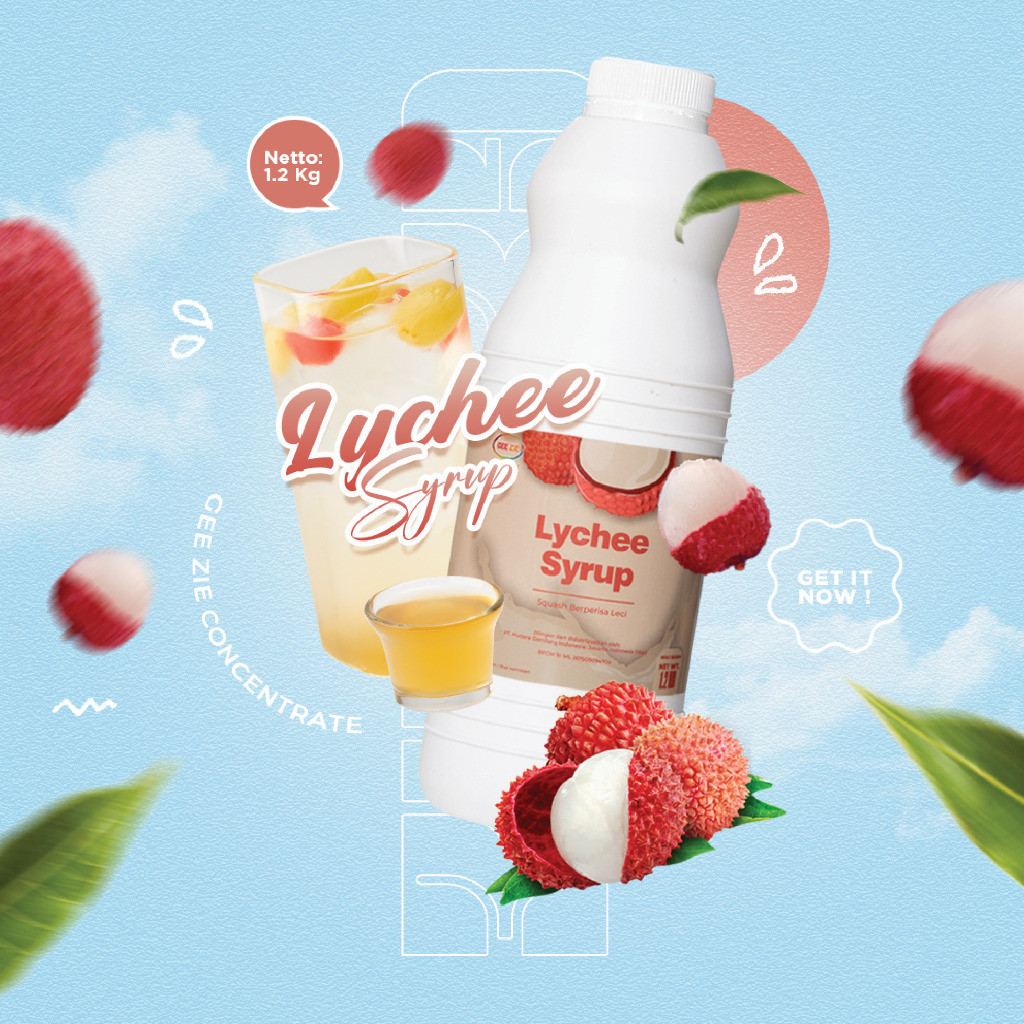 

. Gee Zie Sirup Minuman Concentrate Lychee 1,2kg (Import Taiwan)