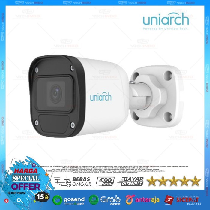 CCTV UNIARCH IPC-B122-PF28 / IP CAMERA UNIARCH 1080P IPC-B122 ORIGINAL 