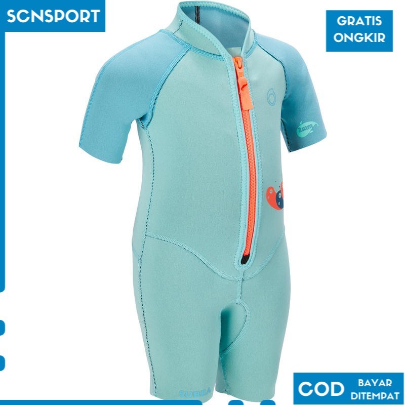 Subea Baju Wetsuit Anak 1.5Mm  Turqoise  8485036 SP1