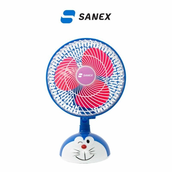 SANEX Kipas Angin Meja Karakter Kucing Biru 8 Inch FD-0882 D