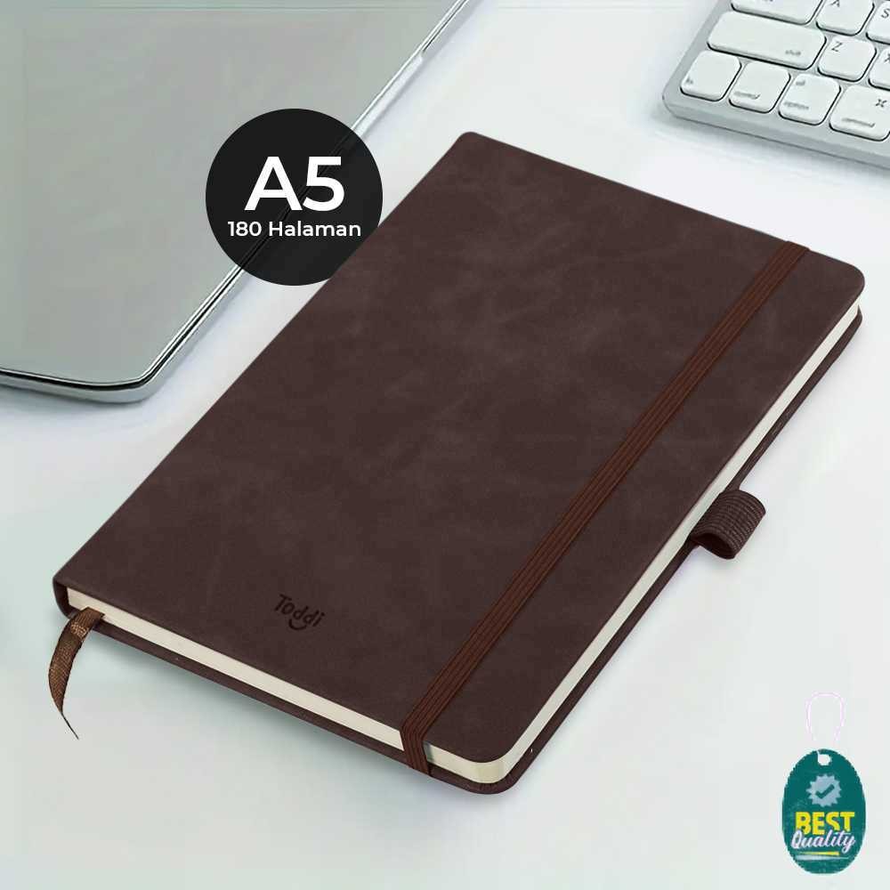 

Toddi Buku Jurnal Leather Notebook Diary A5 70GSM 180 Halaman Grid - TD102