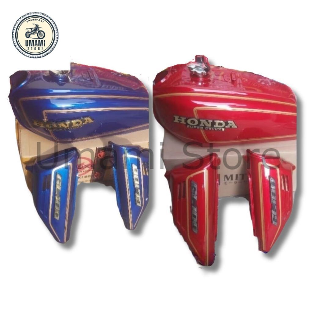 Tangki tengki GL100 body GL 125 sandangan GL CEPEK pres pabrik set cover aki sudah striping Terbatas