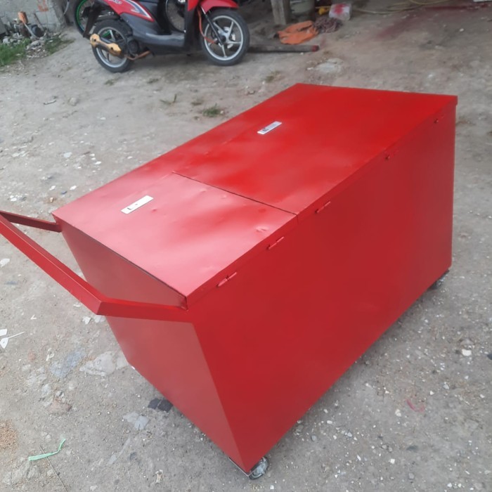 

Gerobox gerobak dorong Es Kopi/Teh Dorong ukuran 100x60x60 cm