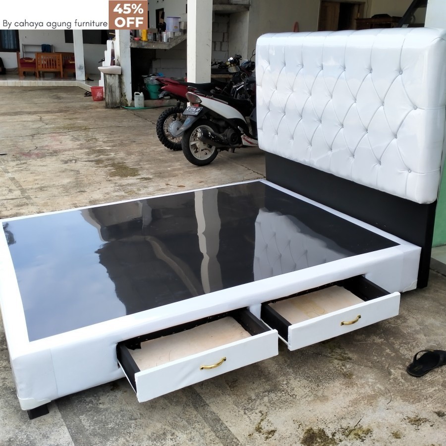 Divan + laci modern minimalis sandaran full