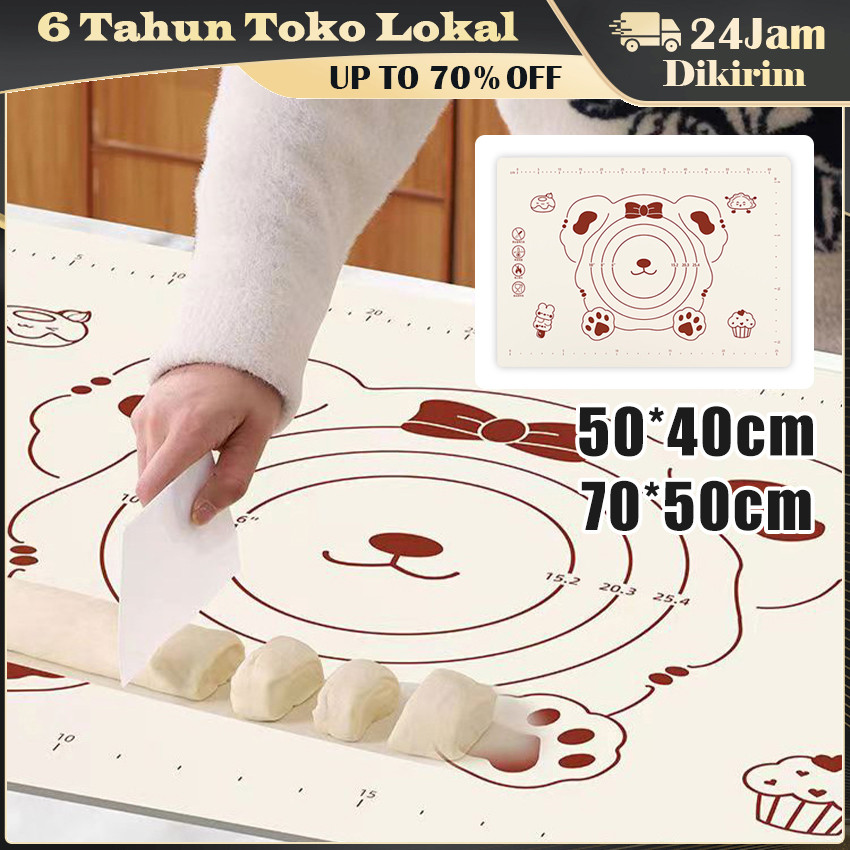 Alas Adonan Silikon / Baking Mat Silicone / Tatakan Adonan Kue Donat Pizza