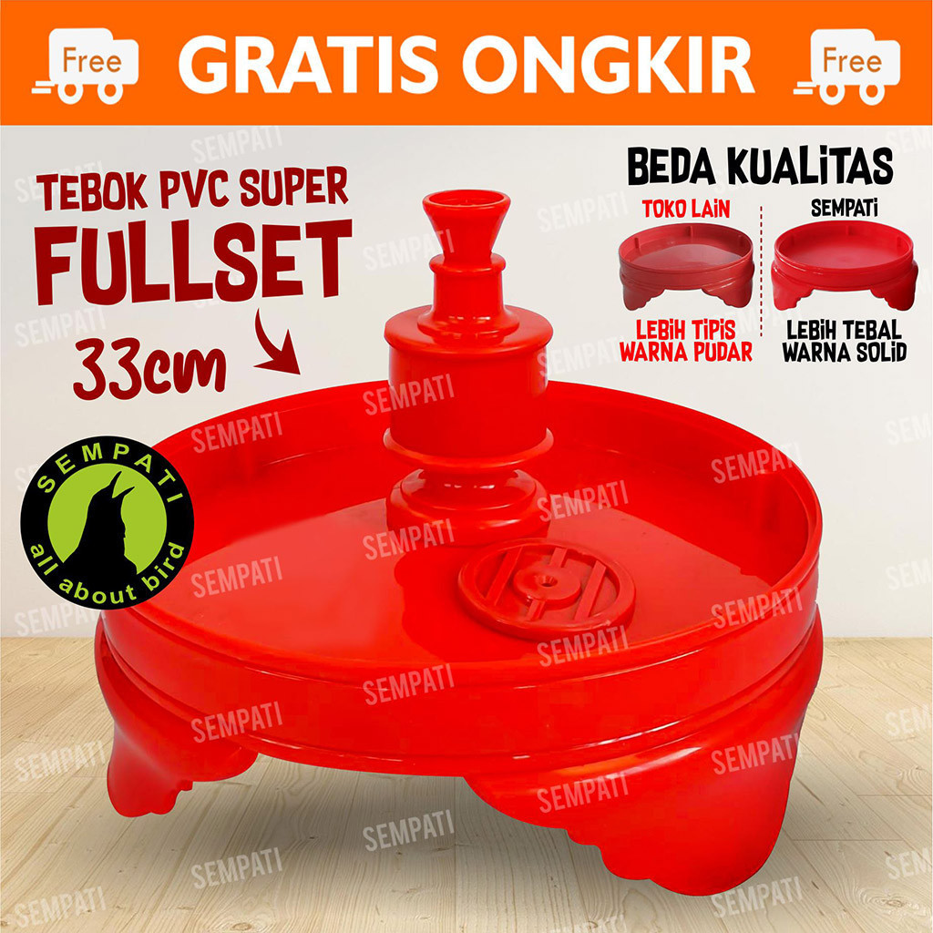 Adw SEMPATI Tebok Lovebird Pvc Plus Pion Tebok Anti Pecah Untuk Sangkar Kandang Lovebird Bulat