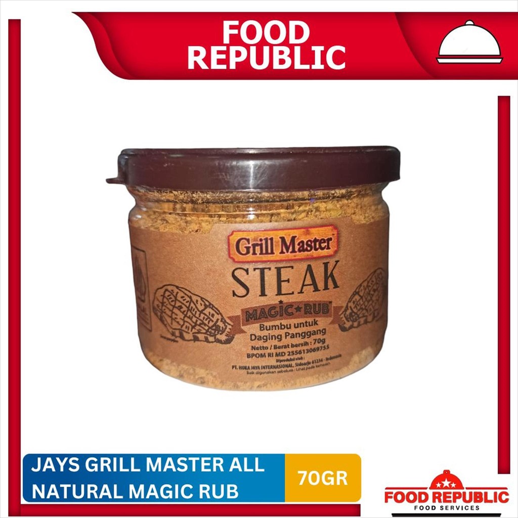 

Jays Grill Master Ribs Chicken 70 gr Magic Rub Bumbu Iga Ayam Panggang Halal