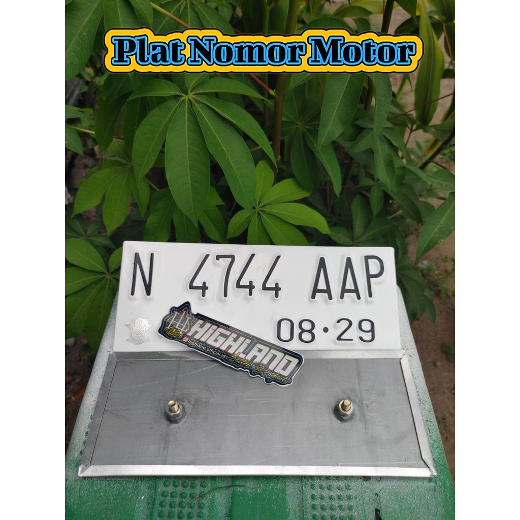 Plat Custom Nomor Motor Baut Tanam