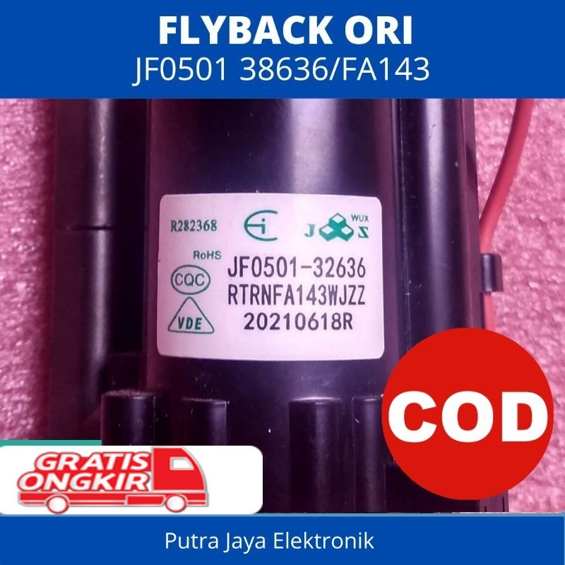 Flyback TV SHARP JF0501 32636 RTRN FA143 WJZZ Flyback TV sharp 21 inch