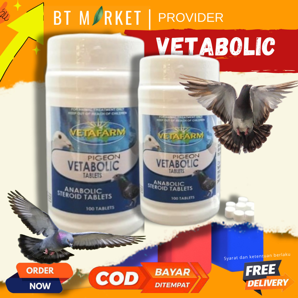 VETABOLIC VETAFARM 1 butir atau 1 pcs pertumbuhan tulang dan otot burung merpati