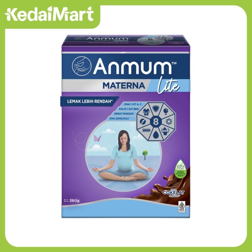 

Anmum Materna Lite Susu Ibu Hamil Rasa Cokelat 360 Gram