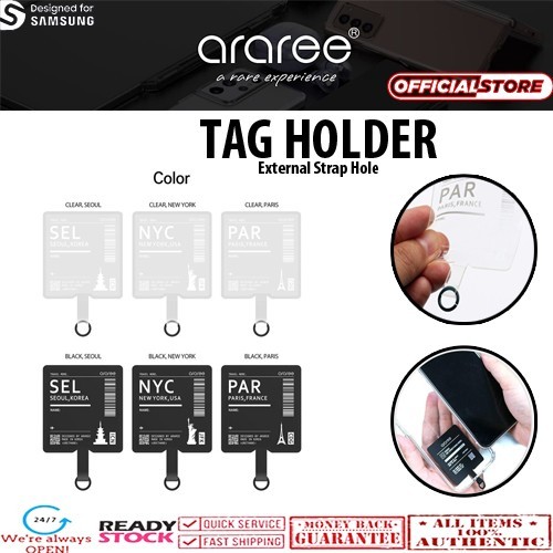 

Best[Promo] ARAREE Tag Holder External Strap Hole (Strap Holder) - Clear Singapore