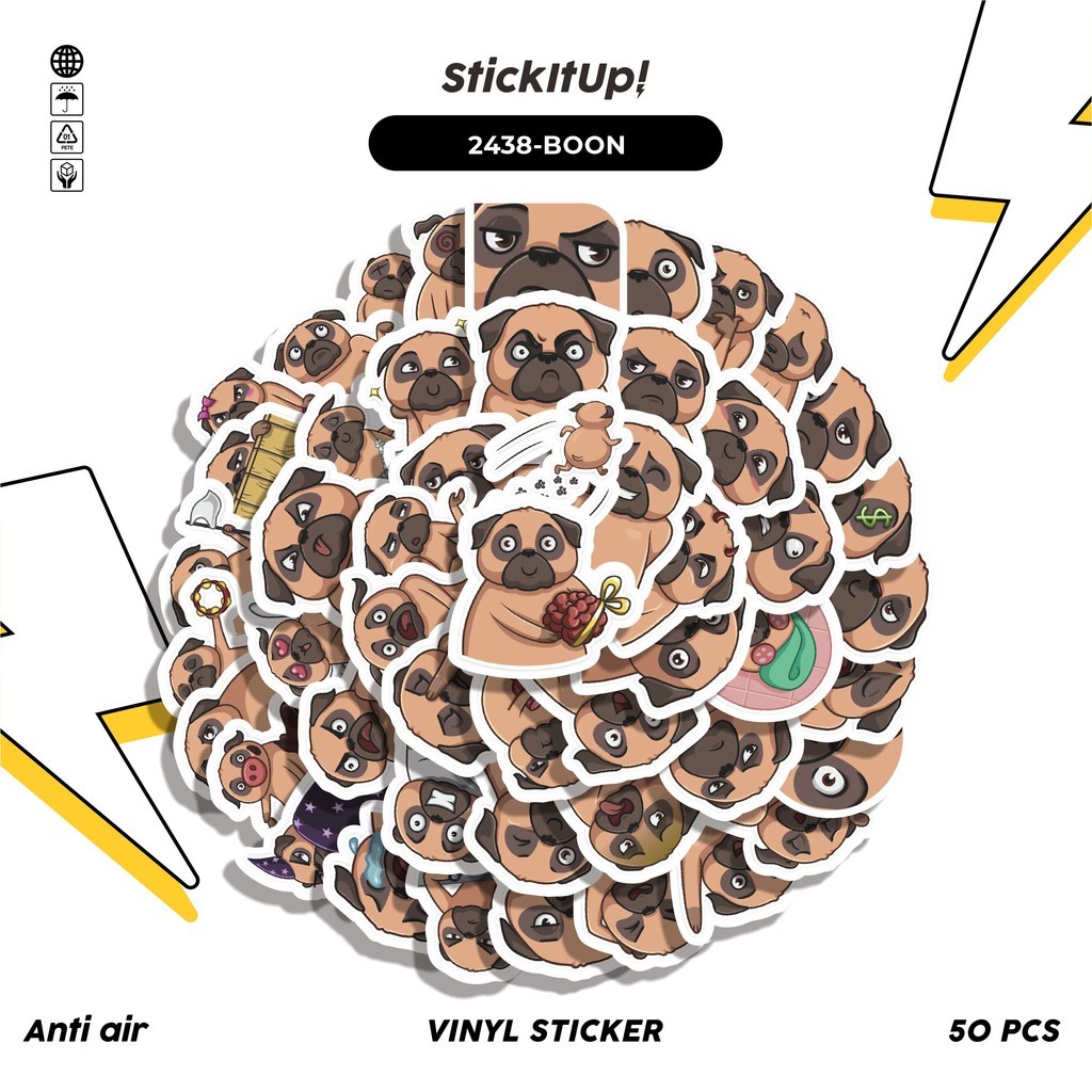 

COD✨ 50 Pcs Stiker FUNNY CHARACTER BOONE THE DOG STICKER PACK 01 Lucu Anti Air Untuk Dekorasi Notebook Sepeda Skateboard Handphone DIY
