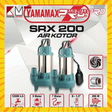 POMPA SUBMERSIBLE / POMPA CELUP / SUBMERSIBLE PUMP AIR KOTOR 1,5 INCH SRX 200 MANUAL YAMAMAX-PRO