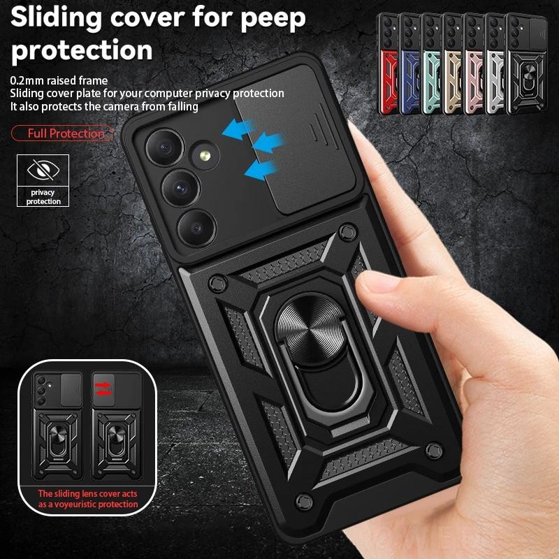 Casing HP Samsung Galaxy A55 5G 2024 Handphone Case Pemegang Magnetik Cincin Handphone Case Untuk Sa