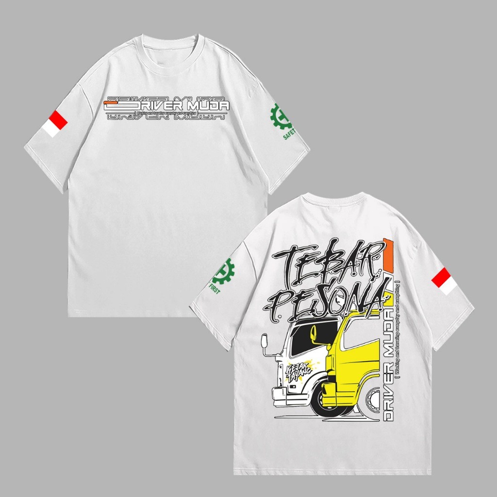 Kaos Driver | Kaos T-shirt Driver Muda Tebar Pesona | Kaos Driver Muda | Kaos Premium | SABLON DTF