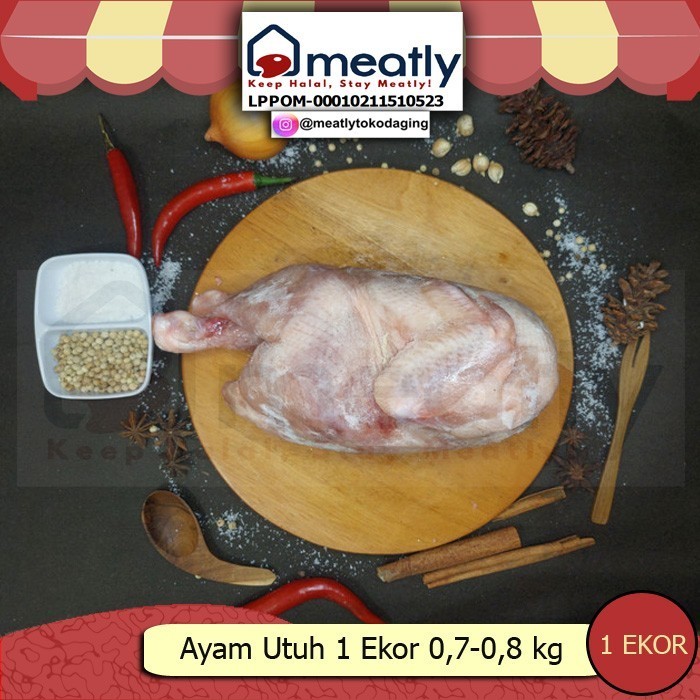 

Ayam Utuh 1 Ekor 0,7-0,8 kg