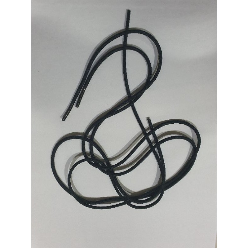 Tali Sepatu Hitam Kecil | Tali Sepatu PDH Bulat Kecil - TALI KARET CELANA PDL