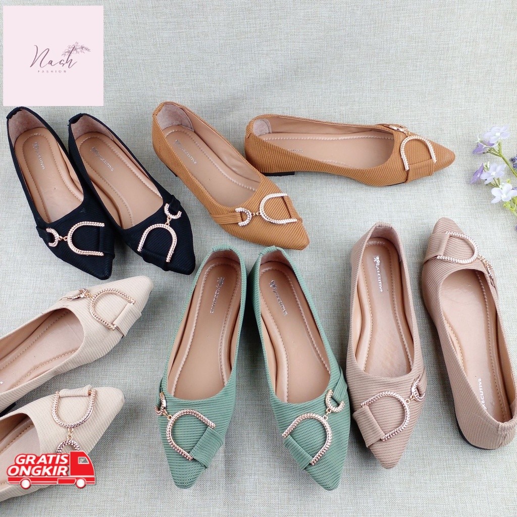 Sepatu Korea / EXECUTIVE - Audrey Flat Shoes Wanita