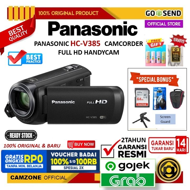 Panasonic V385 Panasonic HC-V385 Camcorder Garansi Resmi