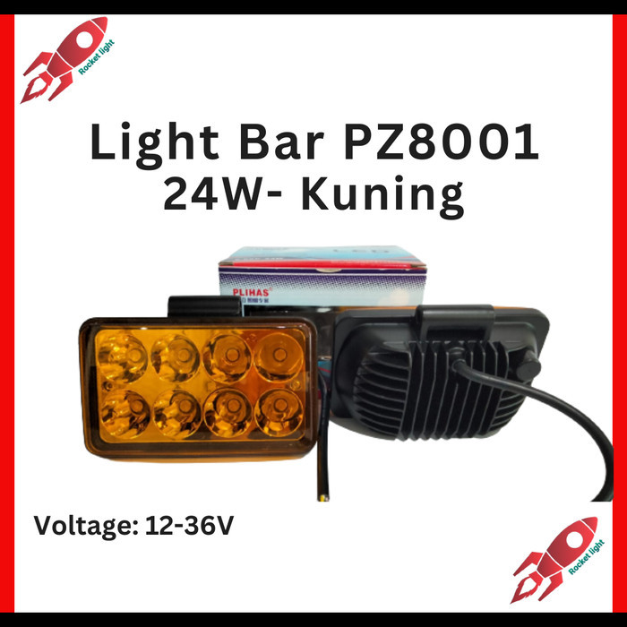 Lampu Sorot LED Bar Mobil LED Light Bar Offroad Runlai 24 watt kuning