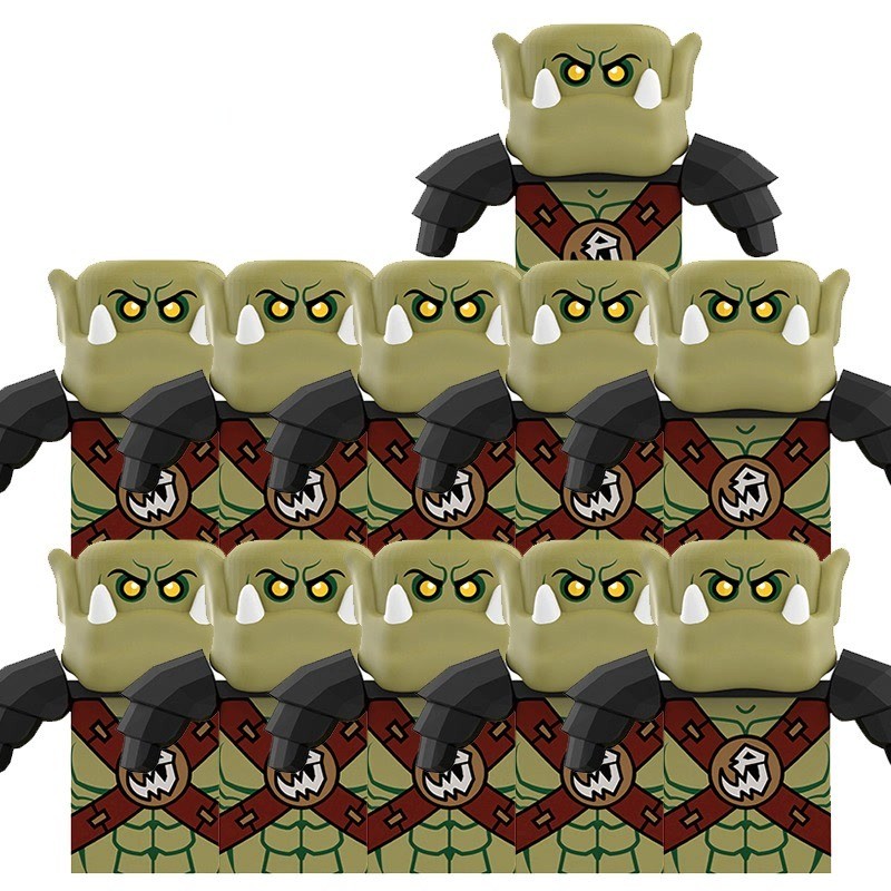 Warrior Elves Figures Orcs Army Armored Rohan Soldiers Building Blocks Knights Shield Weapon Bricks 