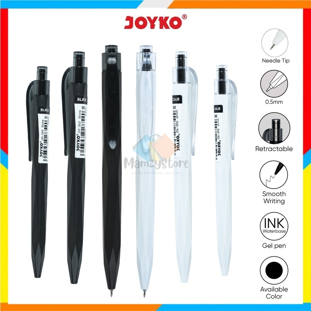 

Gel Pen Pulpen Joyko / Pena Jel Joyko GP-340 Stone 0.5 mm 1Pack / 12Pcs