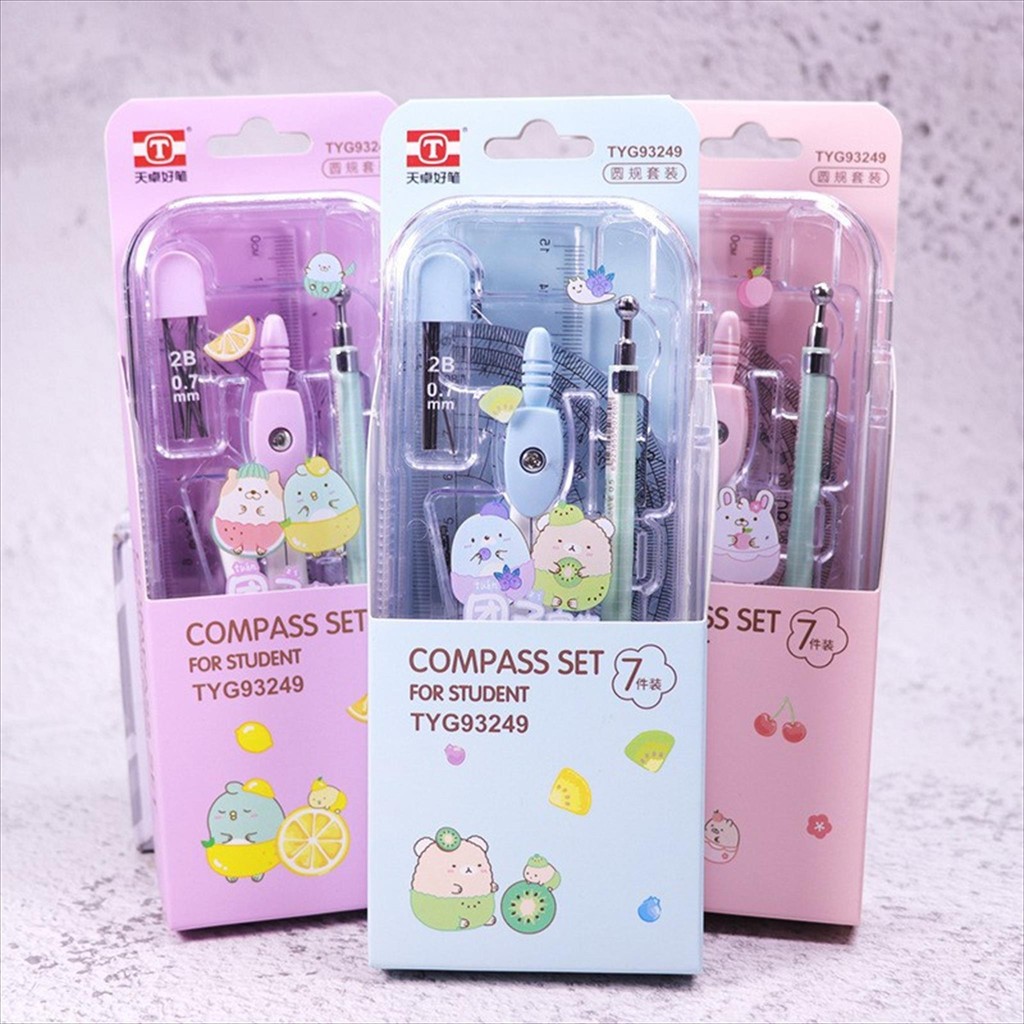 

KENSHO Jangka Set Math Compass Premium / Compas Alat Tulis / Pastel/ Busur Derajat / Penggaris/ Pensil Mekanik Cetek