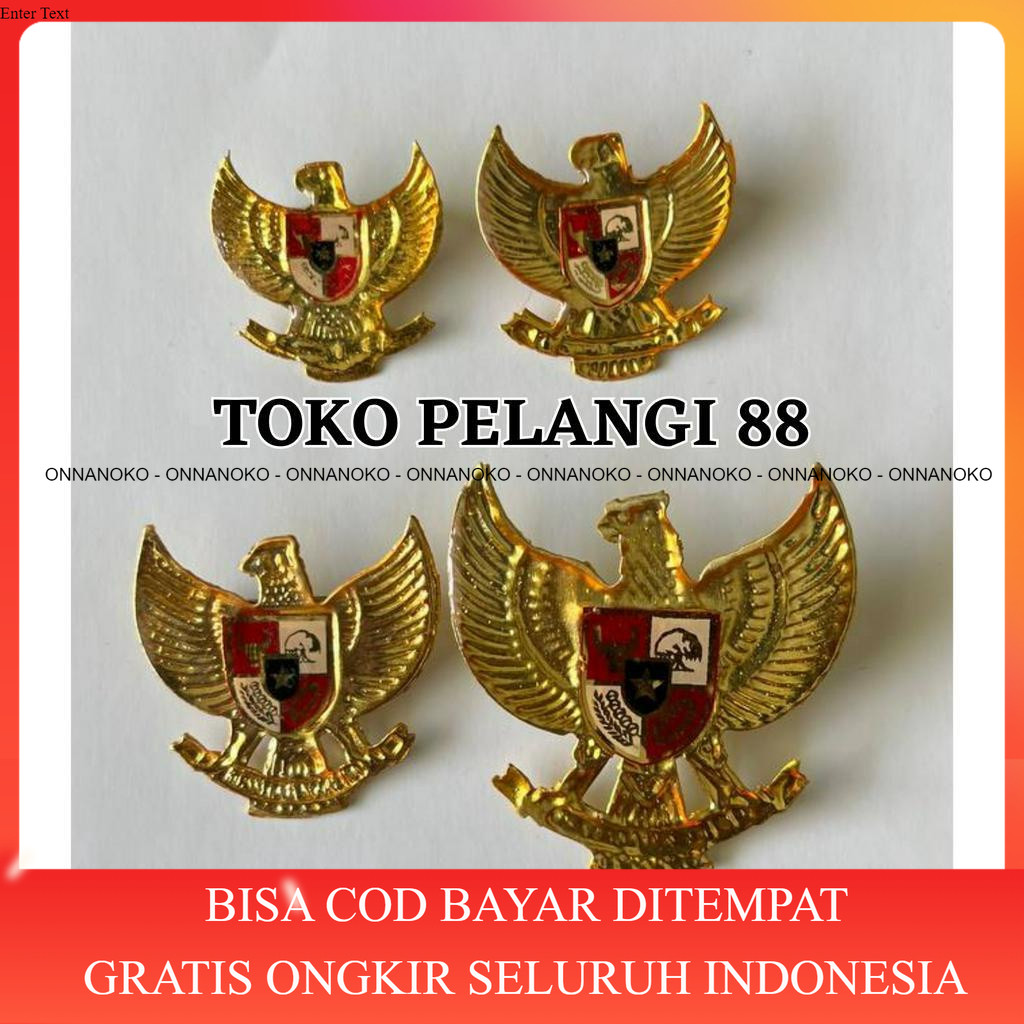 [COD] Pin Garuda Kuningan Emas Kecil Besar | Pin Bros Peci Paskibra Garuda