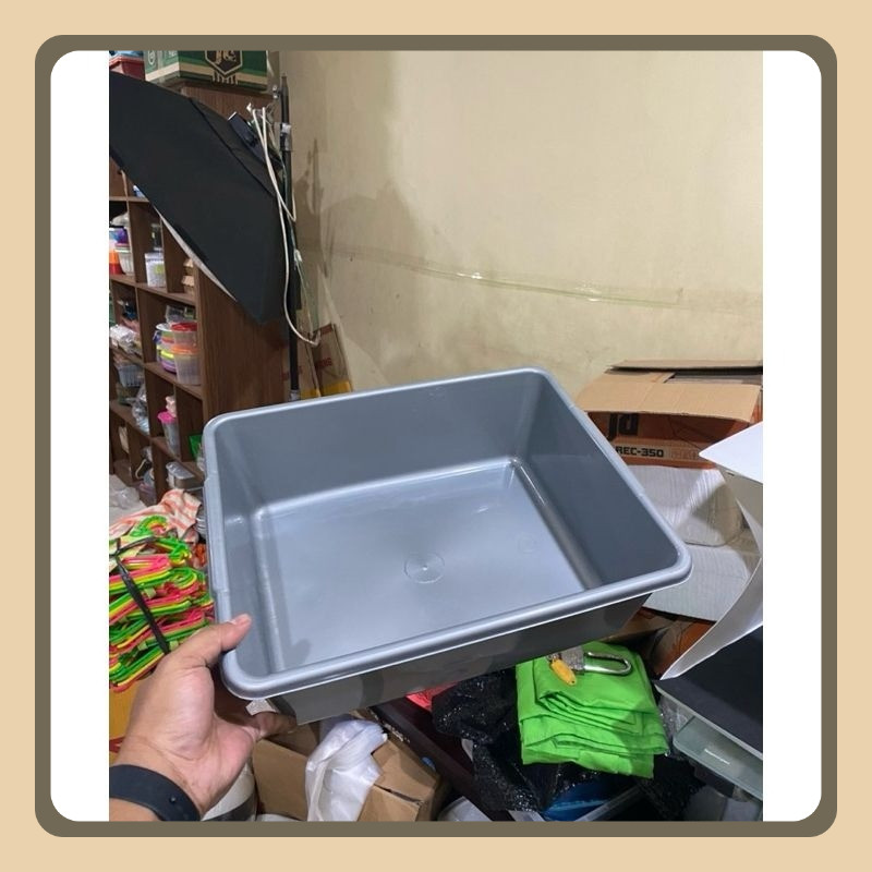 20 Pcs Bak Persegi Panjang Silver / Bak Tahu / Bak Pasir Kucing / Bak Hidroponik / Bak Silver