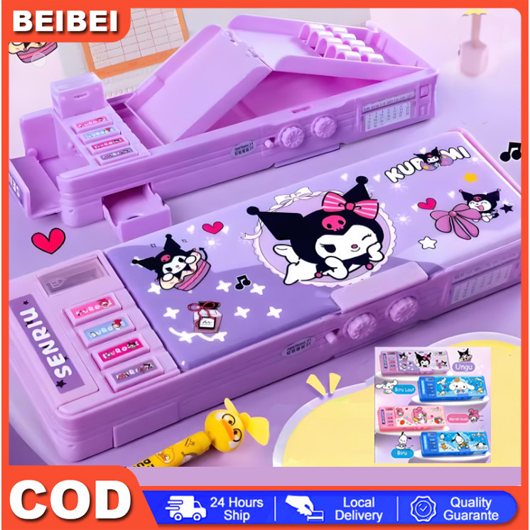 

Kotak pensil tempat pensil password tempat pensil dengan kunci password tempat pensil Kuromi Sandi tempat pensil boneka lucu tempat pensil multifungsi kapasitas besar tempat pensil dua lapis rautan pensil tempat pensil berkapasitas besar