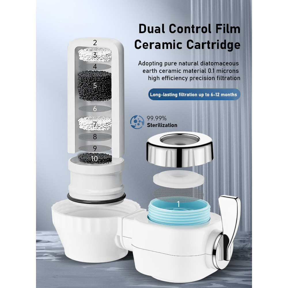 Kirim Dalam 24 Jam/[Pemasangan Instan 5 Detik] Water Filter/Faucet Filter/Filter Air Keran/Penyaring