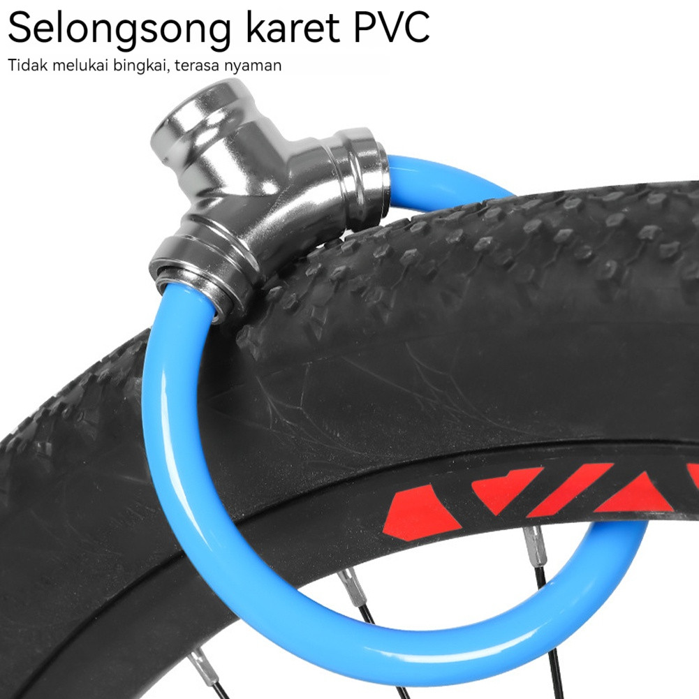 MS Kunci Cincin Sepeda Anti Maling Kunci Rantai Sepeda Tahan Air Kunci Sepeda Gunung Anti Geser Gemb