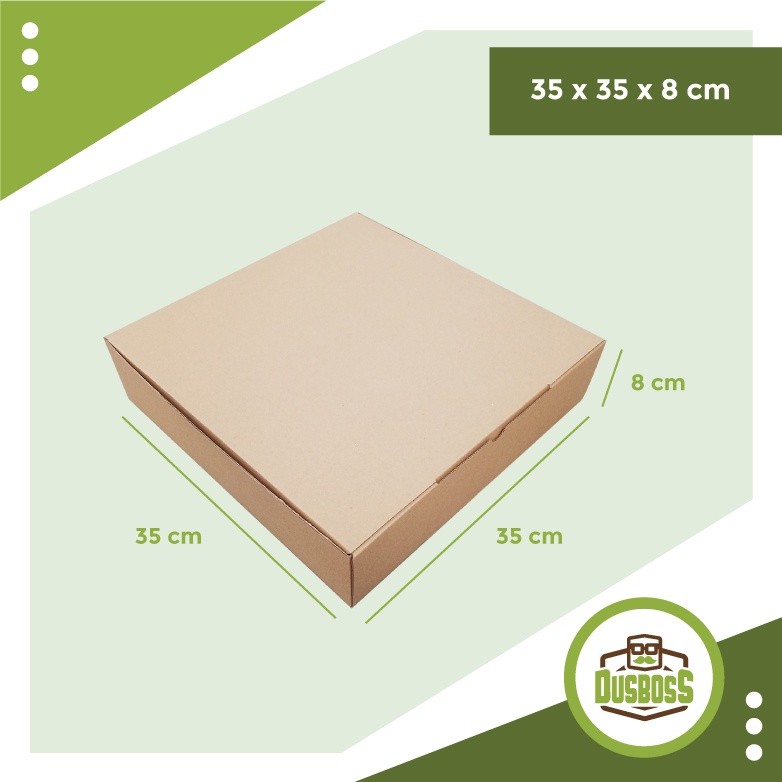 

Kardus Uk. 35 x 35 x 8 cm.... Die Cut kotak Kue, snack -aksesoris-dll model box pizza
