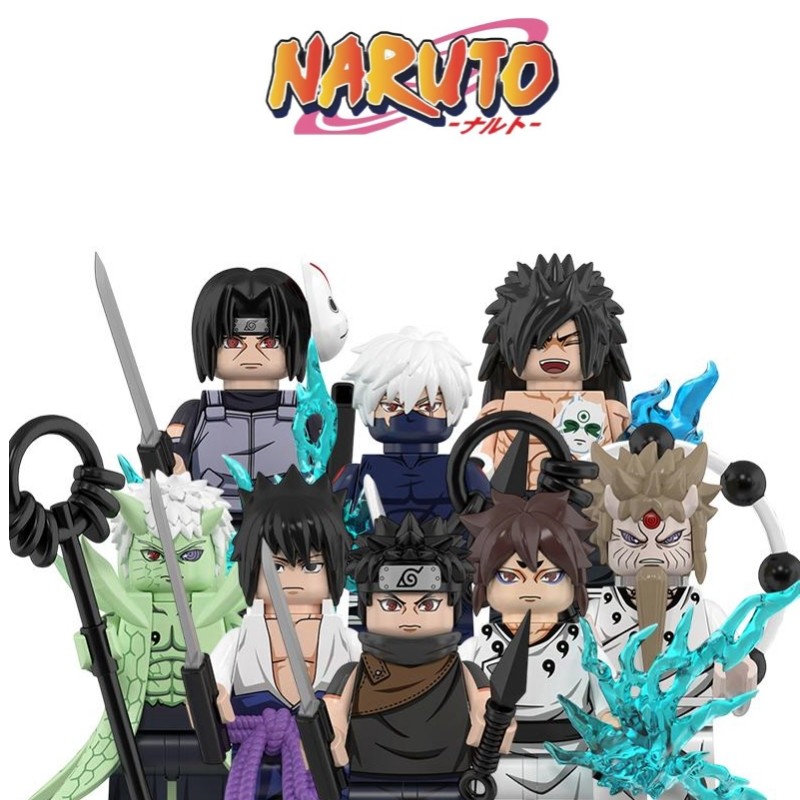 Naruto Sasuke Indora U-iha Obito Ita-i Mardara Kakashi Jiraiya Tsunade Anime Mini Man Blocks Figure 