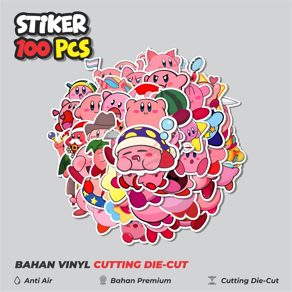 

Terbaru! 50 pcs Stiker Kirby Dekorasi Lucu Kreatif untuk Notebook, Skateboard, HP