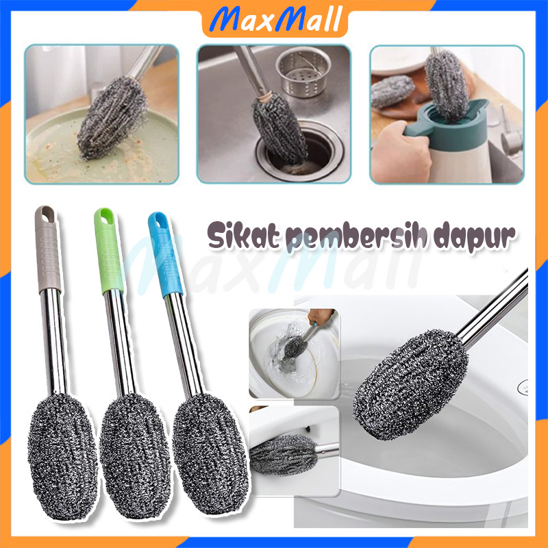 Sikat Kawat Cuci Piring Sikat Kawat Dengan Pegangan Panjang Sabut Kawat Dengan Gagang