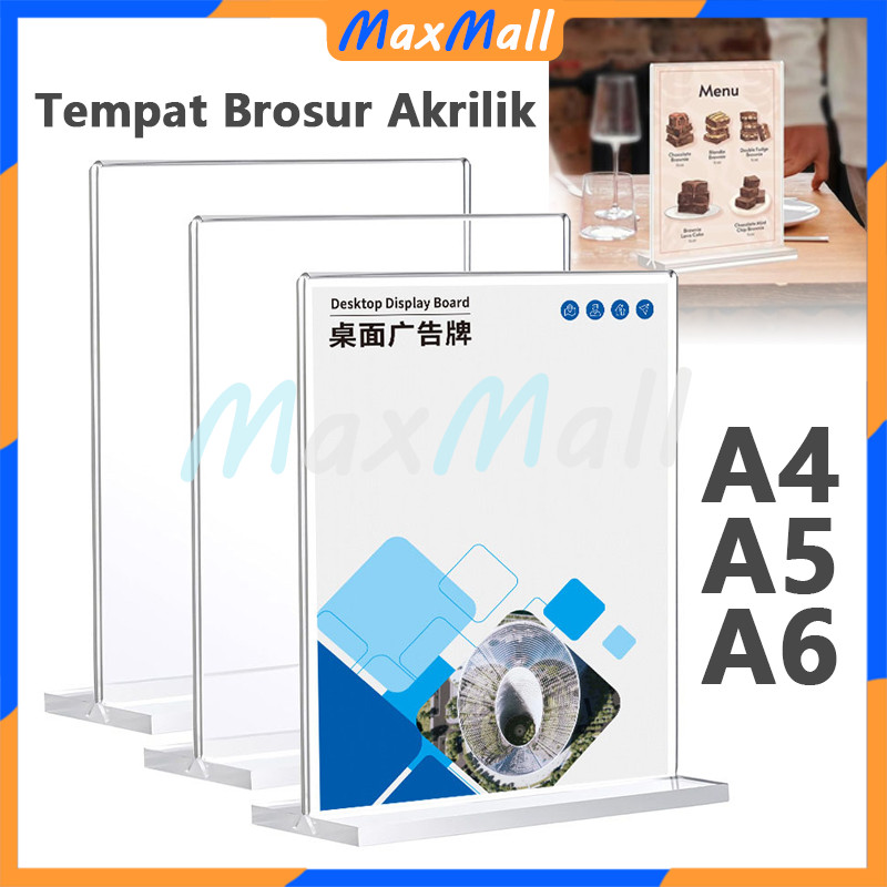 

A4-A5-A6 Akrilik Qrist Barcode Tempat Scan Qr Code Dudukan Kertas Paper Holder Acrylic Papan Tempat Meja Minimalis Tempat Brosur Dimeja Tent Card Akrilik
