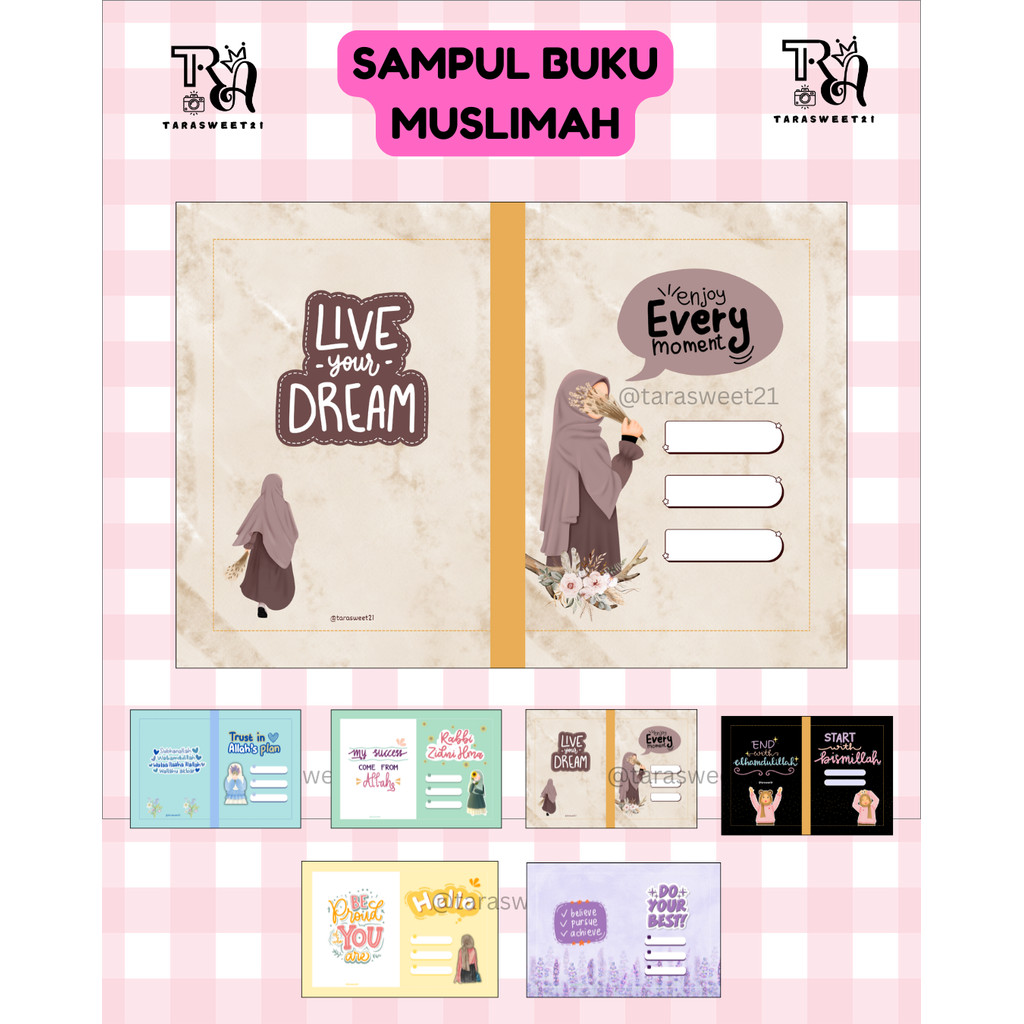 

(TR21) DS-3 1 lembar SAMPUL CUSTOM BUKU KARAKTER MUSLIMAH UKURAN KWARTO HARGA PERLEMBAR