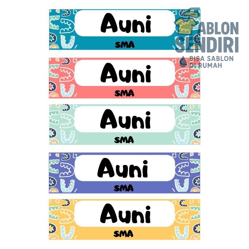 

LABEL NAMA BAJU ANAK/Sablon Nama DTF