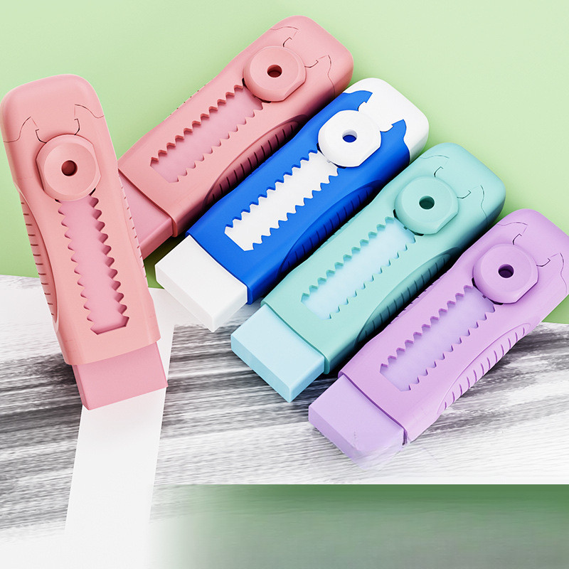 

1 件 Korean Pushable Model Leather Macaroon Eraser Clean Non-Marking Non-Crumb Student Exam Design Office
