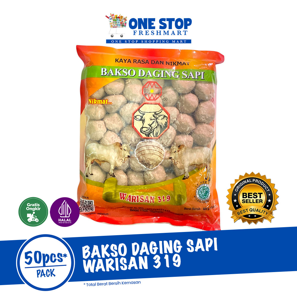 

WARISAN 319 BAKSO DAGING SAPI URAT ISI 50PCS