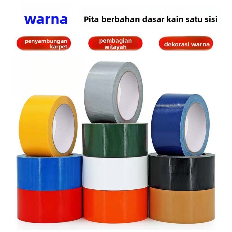 

(3PCS) （Putih, biru, perak）Pita Kain Berwarna dengan Daya Rekat Tinggi Pita Pelapis Karpet Pameran Pita Penyambung Film Pelindung Lantai Pita Kain Khusus