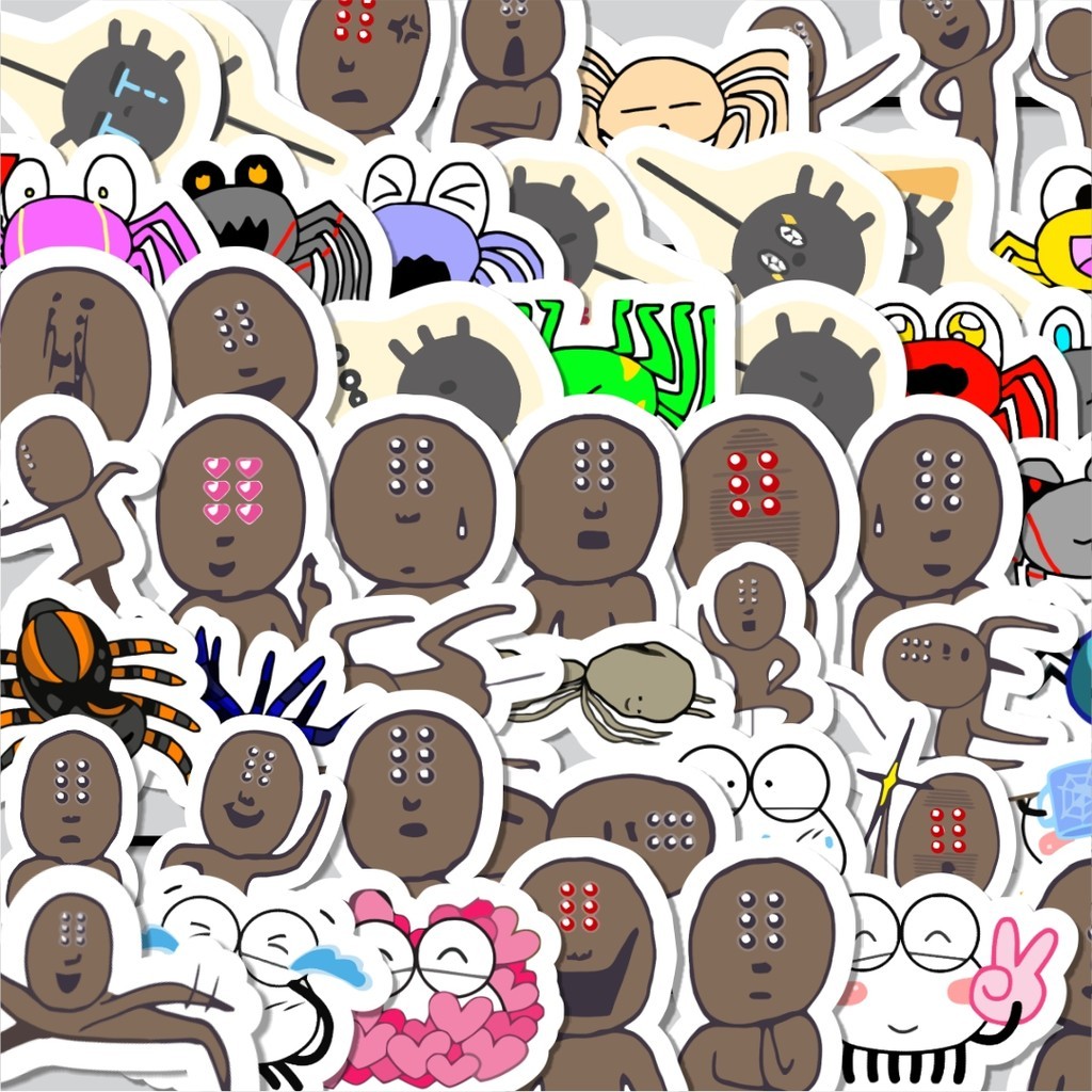 

Stiker Cutting Pack Hewan Laba laba Isi 100Pcs Series Aesthetic Lucu Keren Untuk Koper Bahan Vynil