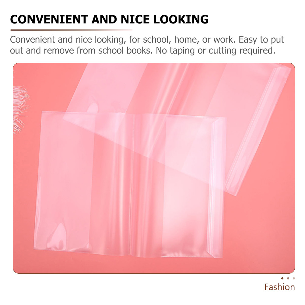 

10 Sheets Waterproof Book Film Transparent Covers Clear Hardcover Protector Plastic Pp Reusable Use Notebook