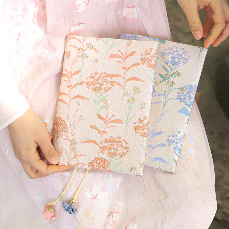 

A5 Book Cover Sleeve Protector Handmade Textbook Cover Flower Journals Planner Book Diary Protector Notebook Cover Hardcover