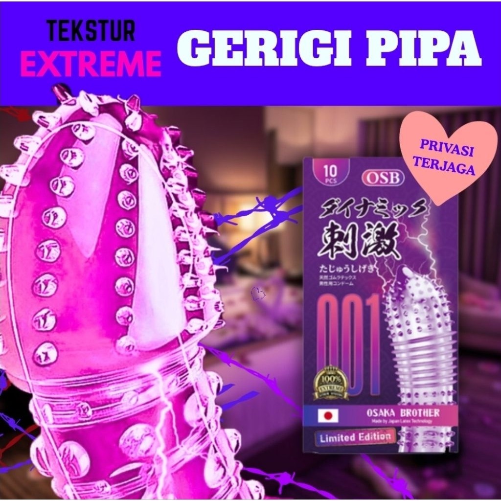 Condom Dotted - Toko Terpercaya - Bergerigi Berduri Pipa Kasar Extreme - Condom 0.01 Jepang