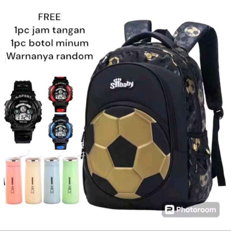 NEROSHOP Tas Ransel Bola - Tas Sekolah Tas Anak Laki Laki Tas Sekolah SD SMP SMA SMK