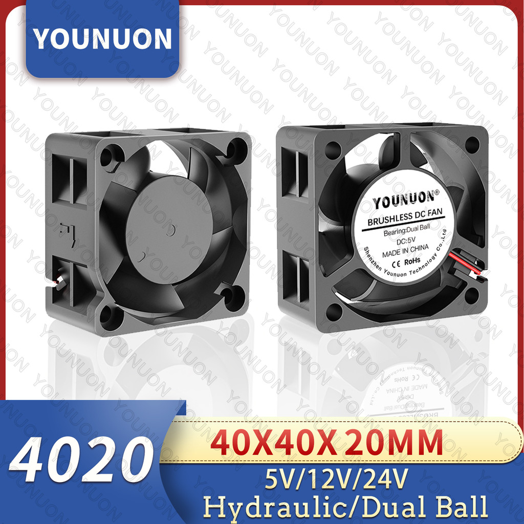 Dual Ball 40mm Cooling Fan 40x40x20mm Cooler 24V 12V 5V 4020 Computer Case Cooling Fan 2PIN 3PIN Hea